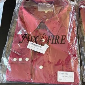 Foxfire Western Pearl Snap Shirt Mens XL Burgundy Long Sleeve Cowboy Rodeo New